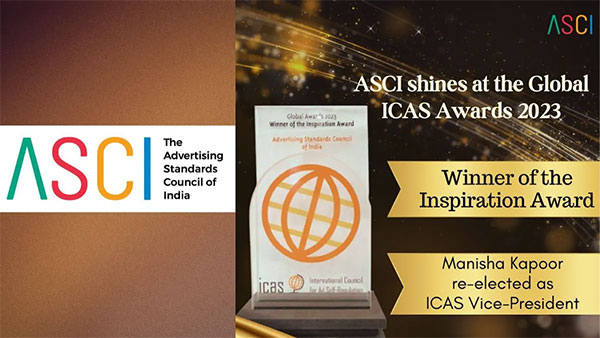 ASCI bags an award at ICAS Awards; Manisha Kapoor gets re-elected as ICAS vice president